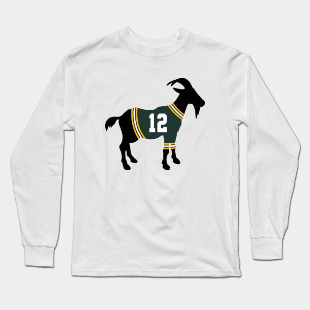 Aaron Rodgers GOAT Long Sleeve T-Shirt by cwijeta